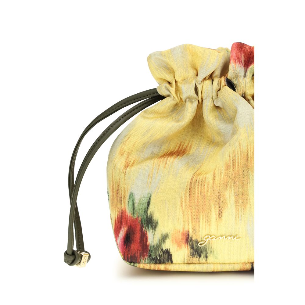 Ganni Bicolor Recycled Cotton Clutch Bag