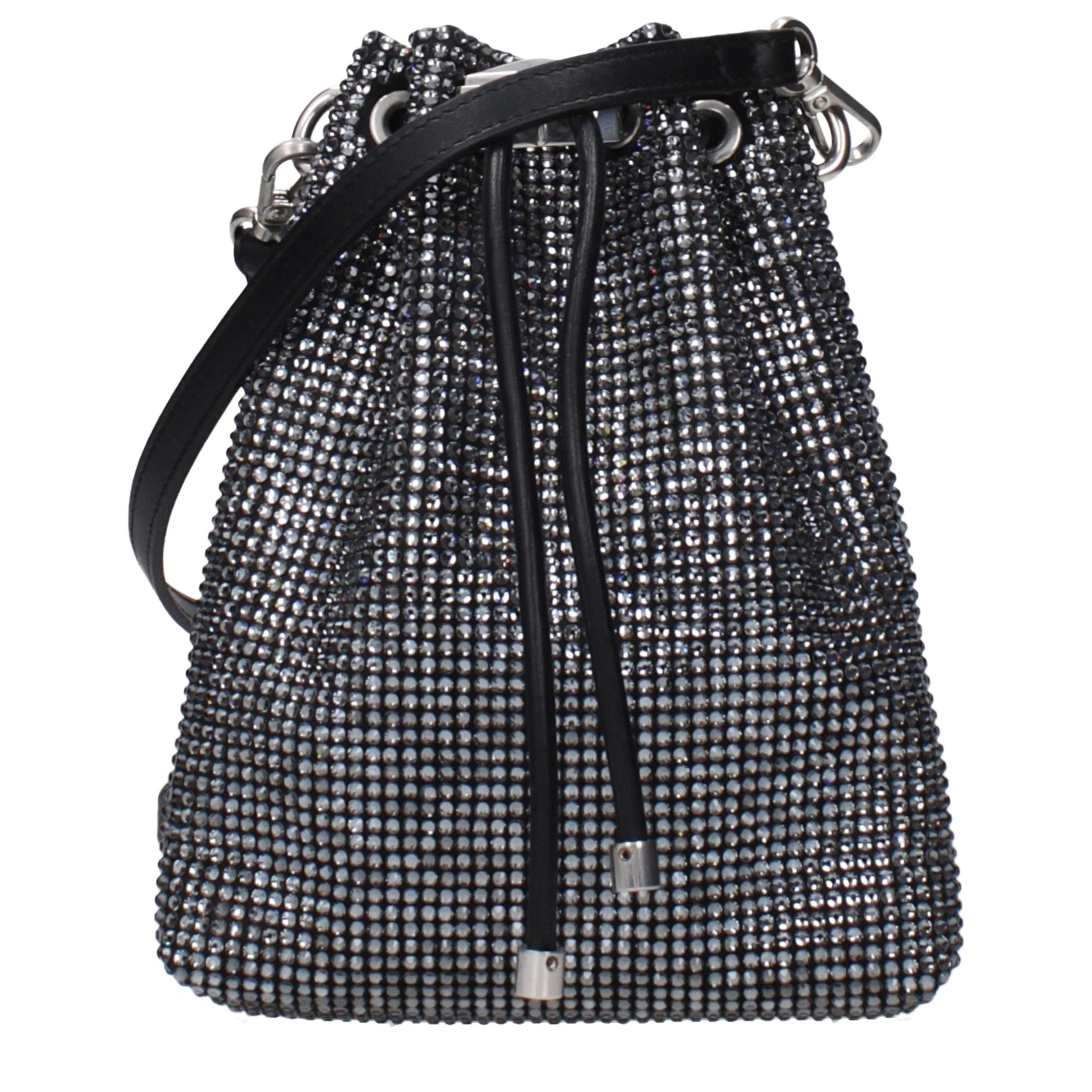 Jimmy Choo Black Satin Crossbody Bag
