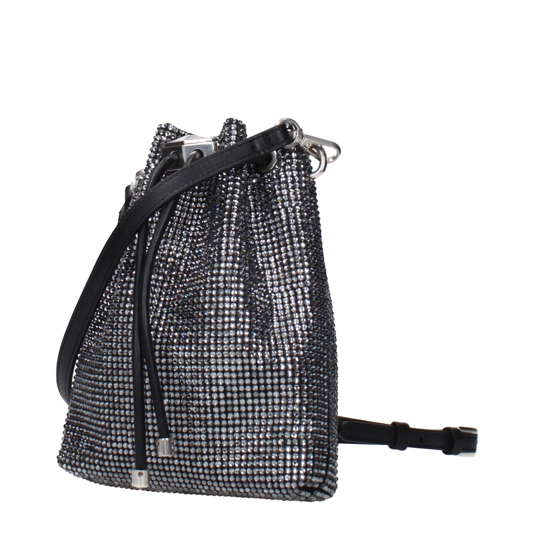 Jimmy Choo Black Satin Crossbody Bag