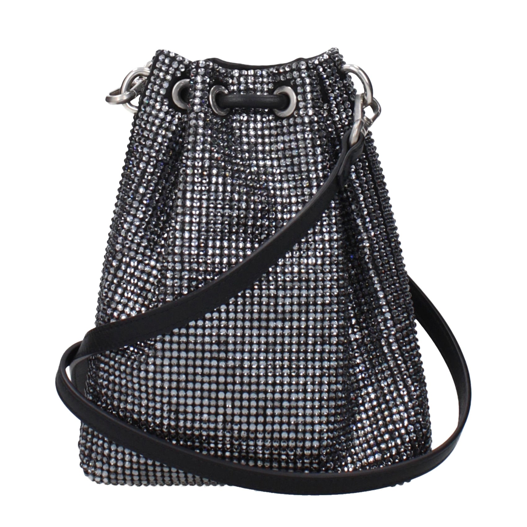 Jimmy Choo Black Satin Crossbody Bag