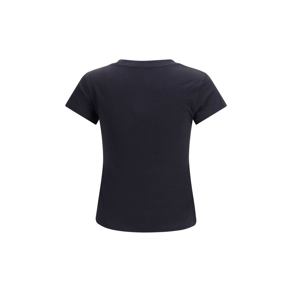 Ganni Black Cotton T-Shirt