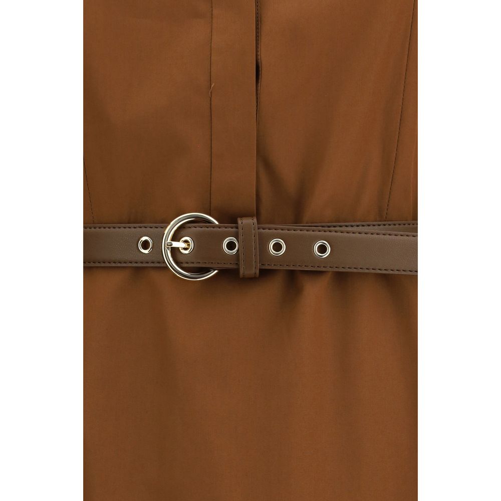 Max Mara Brown Cotton Casual Dress