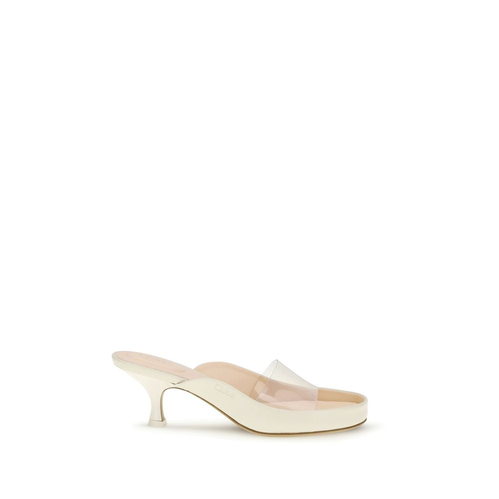 Chloé Beige Polyurethane Platform Sandals