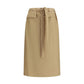 Fabiana Filippi Beige Cotton Midi Skirt