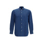 Finamore Blue Cotton Shirt