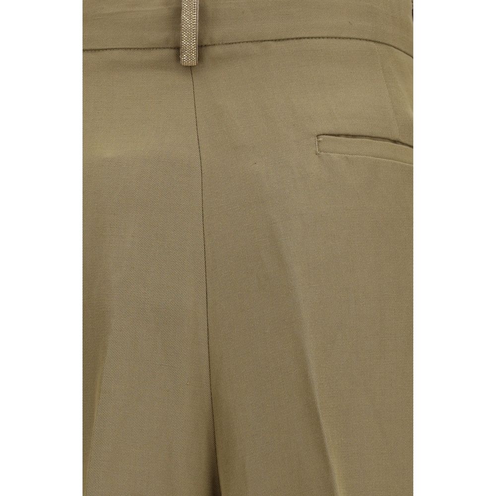 Fabiana Filippi Beige Viscose Cropped Pants
