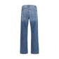 7FOR Blue Cotton Straight-Leg Jeans