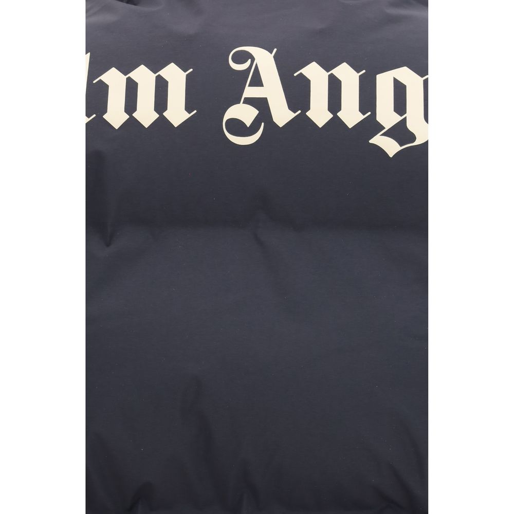 Palm Angels Black Polyamide Full-Length Jacket