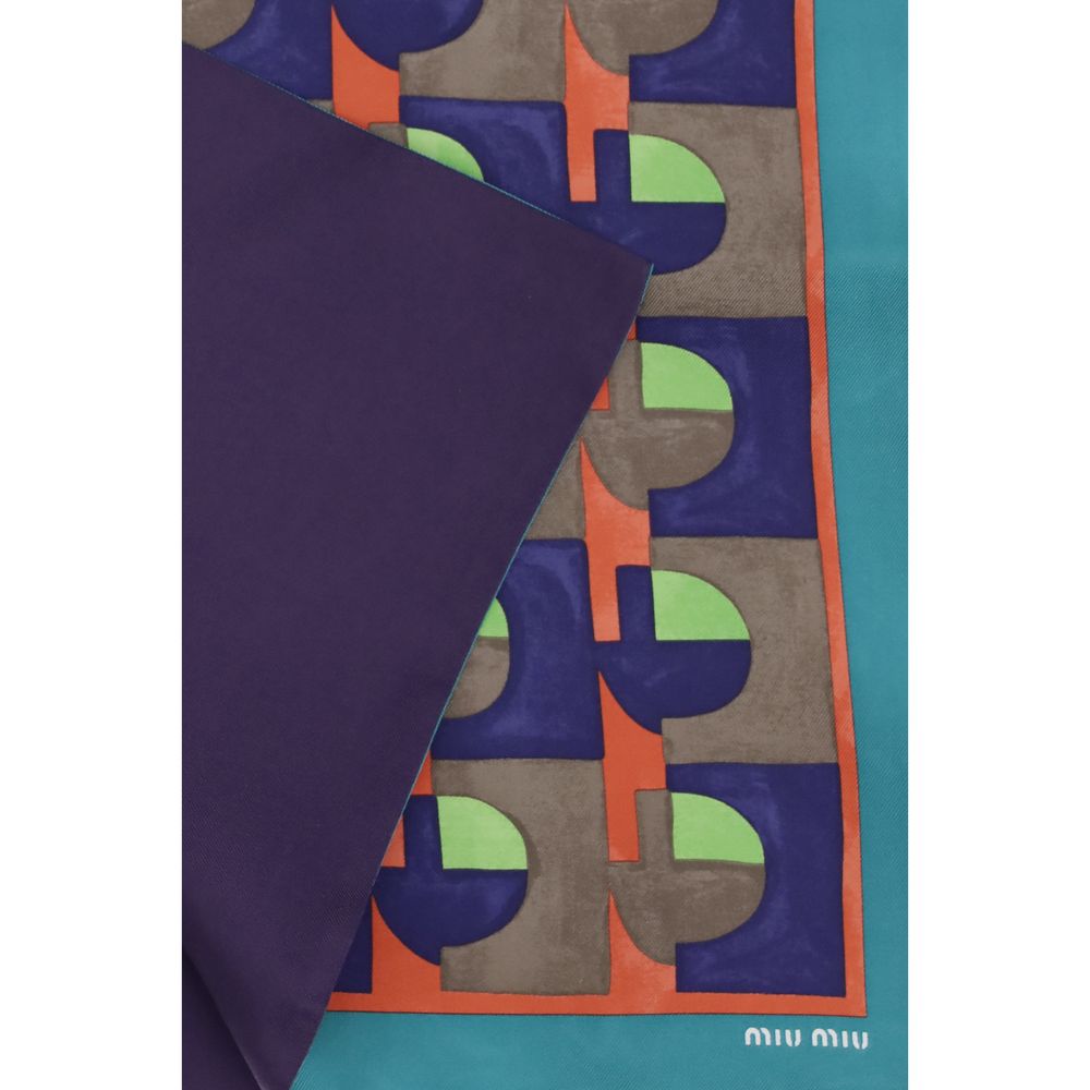 Miu Miu Multicolor Silk Scarf