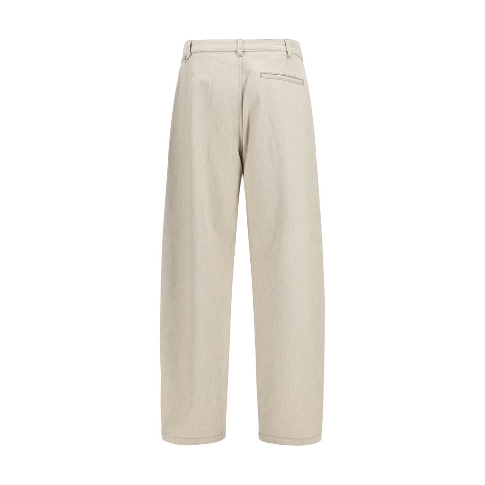 Jacquemus Beige Cotton Casual Pants