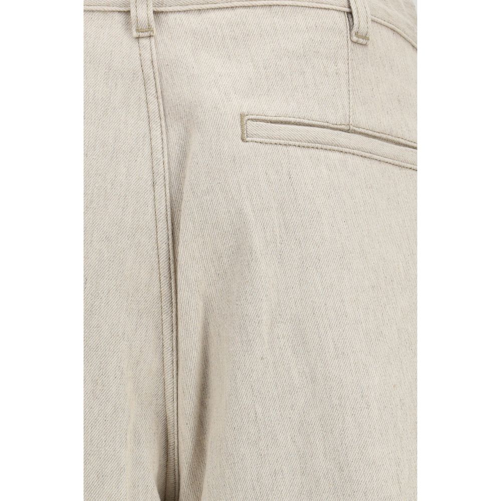 Jacquemus Beige Cotton Casual Pants