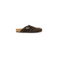 Birkenstock Brown Suede Leather Slippers