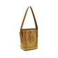 Versace Brown Calf Leather Bos Taurus Backet Bag