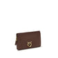PINKO Purple Calf Leather Bos Taurus Shoulder Bag