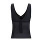 Saint Laurent Black Silk Sleeveles T-Shirt