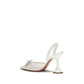 Amina Muaddi White Fabric High Heel Pumps