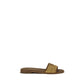 Prada Brown Raffia Slippers