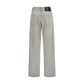 Haikure Blue Cotton Relaxed Fit Jeans