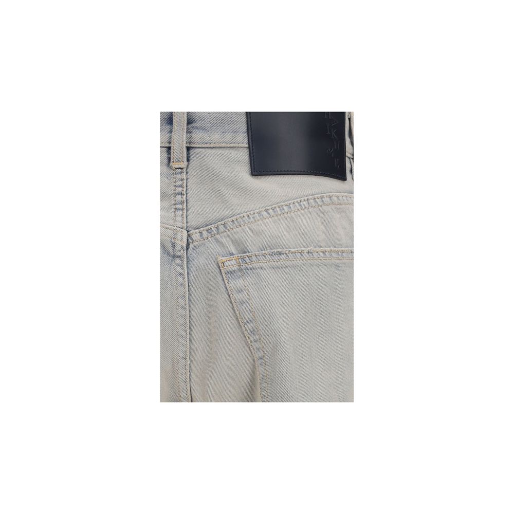 Haikure Blue Cotton Relaxed Fit Jeans