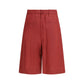 Max Mara Multicolor Linen Bermuda Shorts