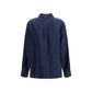Lardini Blue Linen Dress Shirt