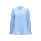 Lardini Blue Linen Dress Shirt