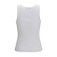 Maison Kitsuné White Cotton Sleeveles T-Shirt