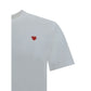 Comme Des Garçons Play White Cotton T-Shirt