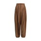 The Latest Brown Polyester Casual Pants