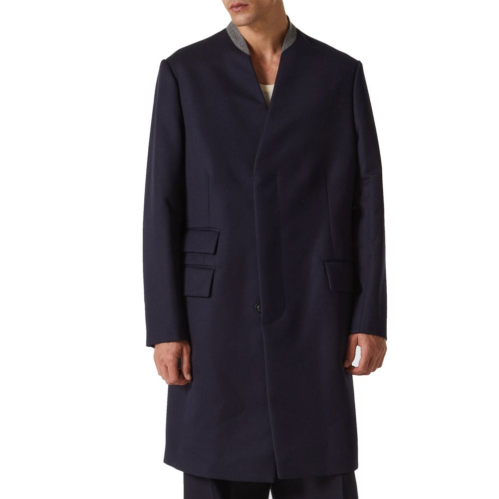 Maison Margiela Blue Wool Coat