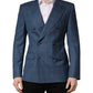 Dolce & Gabbana Blue Checked Double Breasted Men Suit Jacket
