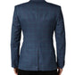 Dolce & Gabbana Blue Checked Double Breasted Men Suit Jacket
