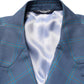 Dolce & Gabbana Blue Checked Double Breasted Men Suit Jacket
