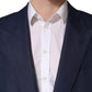 Dolce & Gabbana Blue Single Breasted 2 Button Suit Jacket