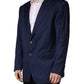 Dolce & Gabbana Blue Single Breasted 2 Button Suit Jacket