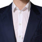 Dolce & Gabbana Blue Single Breasted 2 Button Suit Jacket