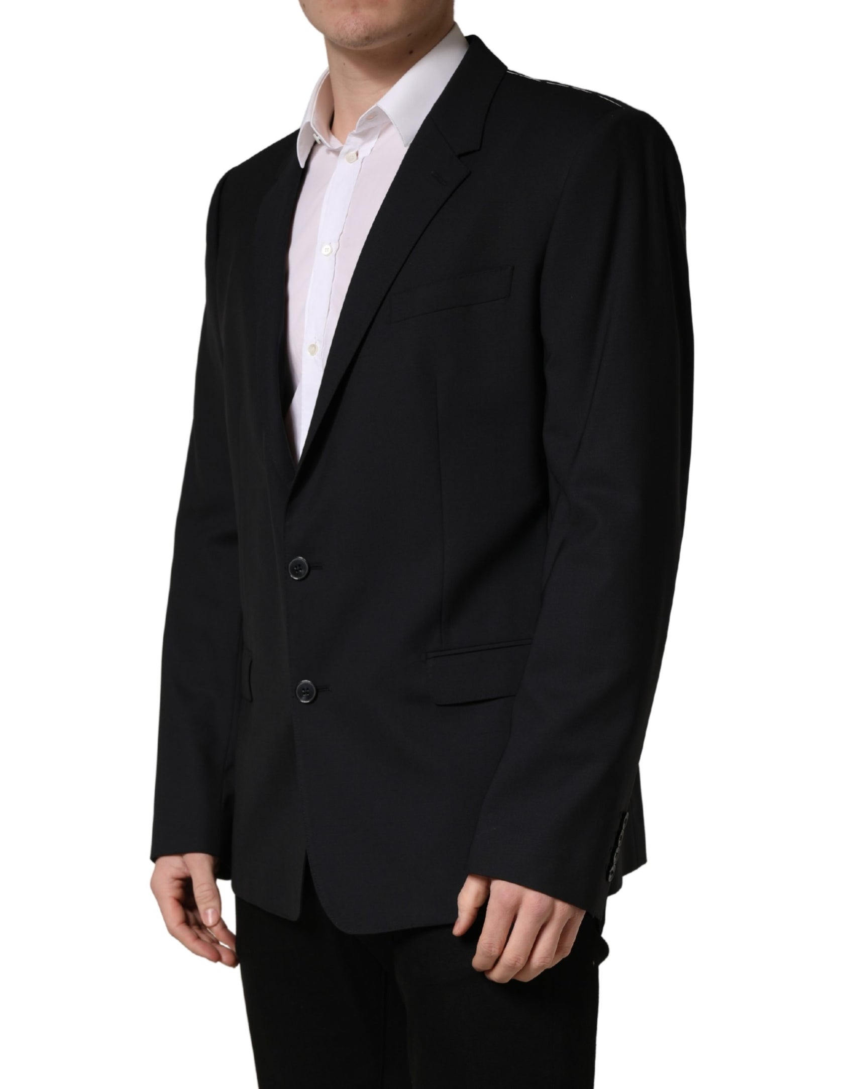 Dolce & Gabbana Blue Single Breasted 2 Button Suit Jacket