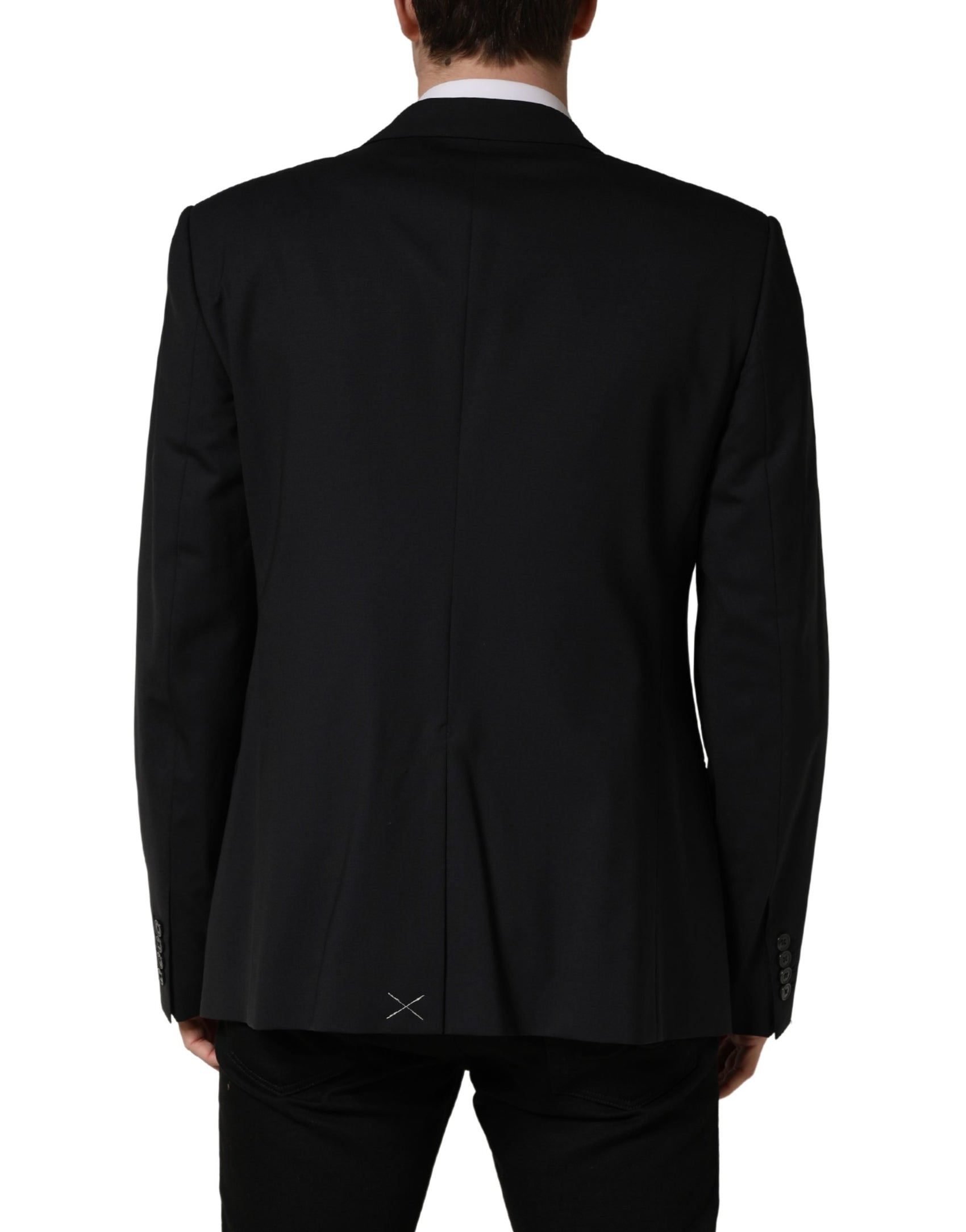 Dolce & Gabbana Blue Single Breasted 2 Button Suit Jacket