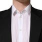 Dolce & Gabbana Black Polyester 2 Buttons Men Suit Jacket