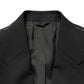 Dolce & Gabbana Black Polyester 2 Buttons Men Suit Jacket