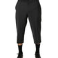 Dolce & Gabbana Dark Gray Wool Cropped Chino Trouser Pants