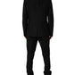 Dolce & Gabbana Black Wool Silk Saxophone Slim Fit 3Pc Suit