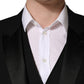 Dolce & Gabbana Black Wool Silk Saxophone Slim Fit 3Pc Suit