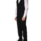 Dolce & Gabbana Black Wool Silk Saxophone Slim Fit 3Pc Suit