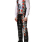 Dolce & Gabbana Black Floral 2 Buttons Formal 3 Piece Suit