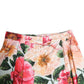 Dolce & Gabbana Multicolor Floral High Waist Cropped Pants