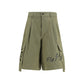 Comme Des Garçons Bicolor Cotton Bermuda Shorts