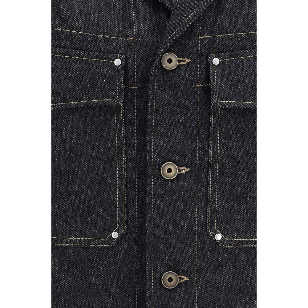 Lemaire Black Cotton Denim Jacket