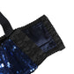 Dolce & Gabbana Blue Sequined Nyon Balconnet Bra Underwear
