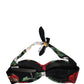 Dolce & Gabbana Black Floral Padded Halter Bikini Top Swimwear